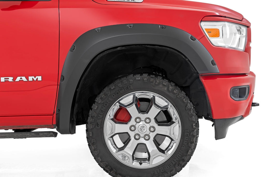 Rough Country Pocket Fender Flares PAR Maximum Steel Ram 1500 2WD 4WD (2019-2024)
