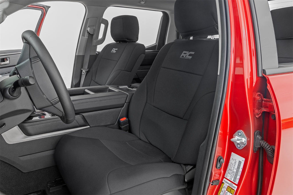 Rough Country Seat Covers No Rear Cup Holder Toyota Tundra 2WD 4WD 2022-2026