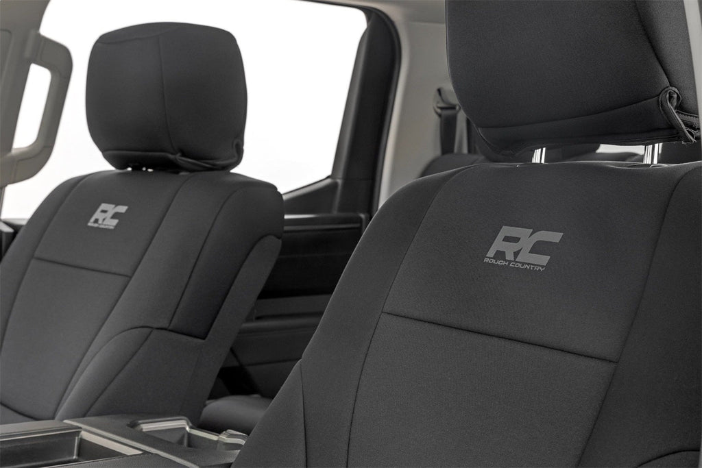 Rough Country Seat Covers No Rear Cup Holder Toyota Tundra 2WD 4WD 2022-2026