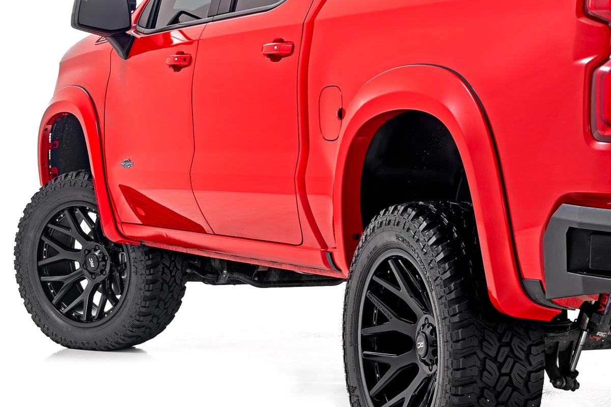 Rough Country Sport Fender Flares G42 White Sands Chevy Silverado 1500 2WD 4WD (19-26)