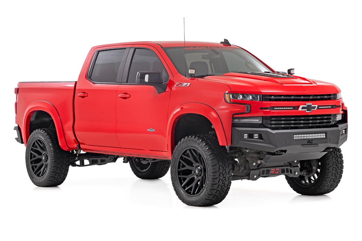 Rough Country Sport Fender Flares G42 White Sands Chevy Silverado 1500 2WD 4WD (19-26)