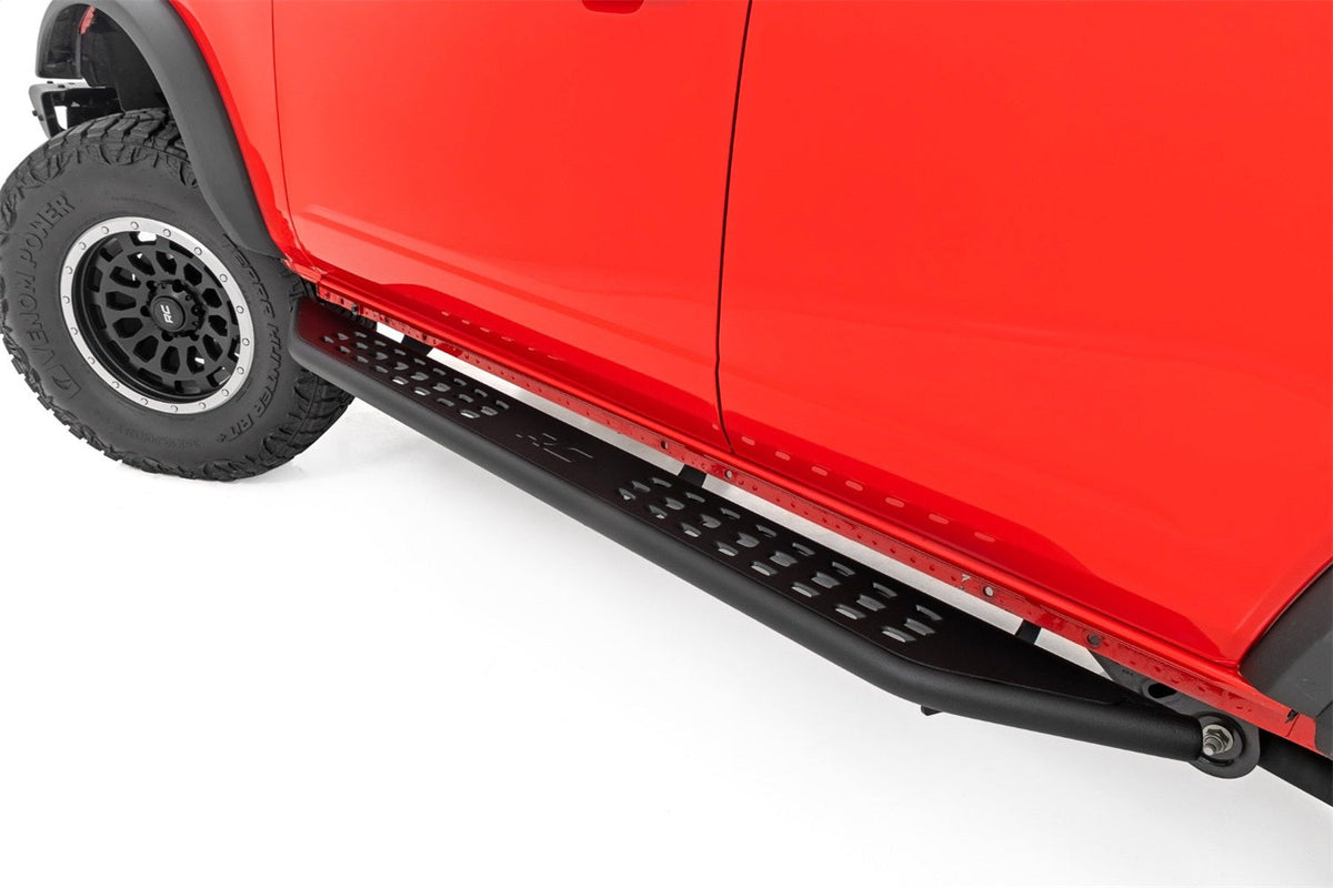 Rough Country OV2 Running Boards Side Step Bars 4-Door Ford Bronco 4WD (2021-2026)