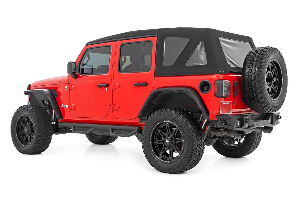 Rough Country Nerf Steps Wheel to Wheel 4 Door Jeep Wrangler Unlimited 4WD (18-26)