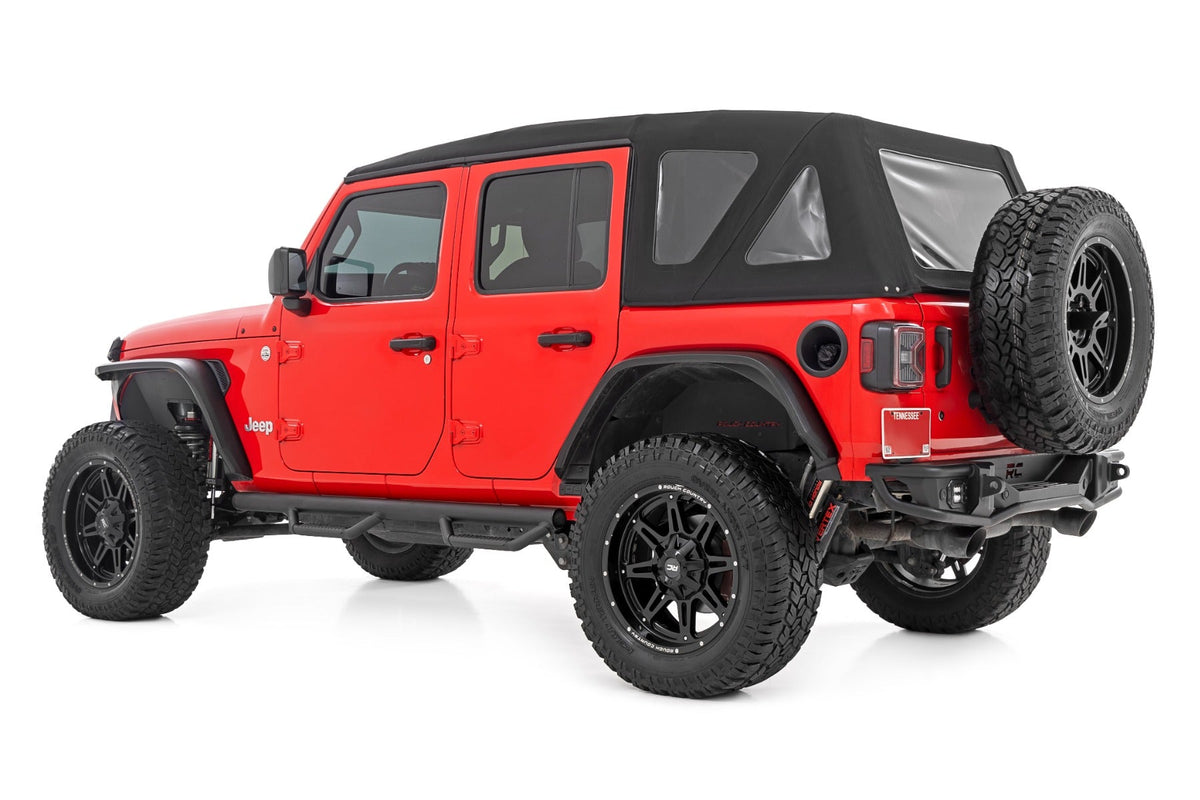 Rough Country Nerf Steps Wheel to Wheel 4 Door Jeep Wrangler Unlimited 4WD (18-26)