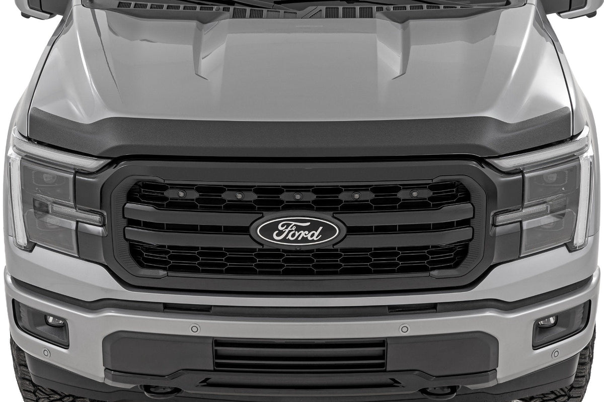 Rough Country Hood Protector Gloss Black Ford F-150 2WD 4WD (2021-2026)