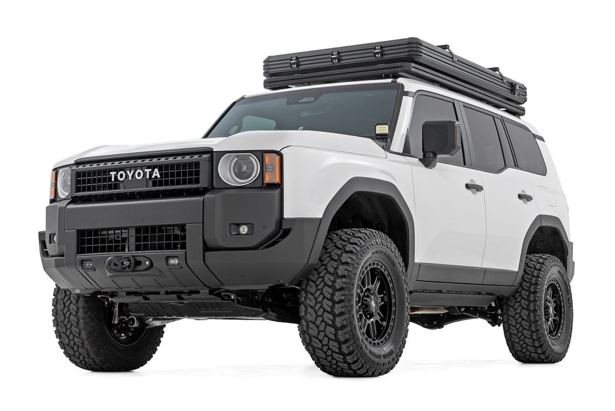 Rough Country FXS Hidden Winch Mount White SAE Fog Toyota Land Cruiser 4WD (24-26)