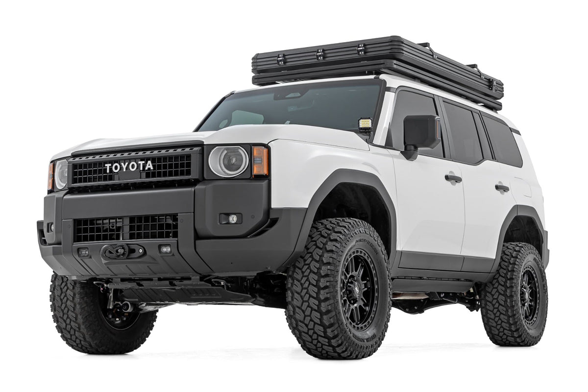 Rough Country FXS Hidden Winch Mount White SAE PRO9500S Toyota Land Cruiser (24-26)