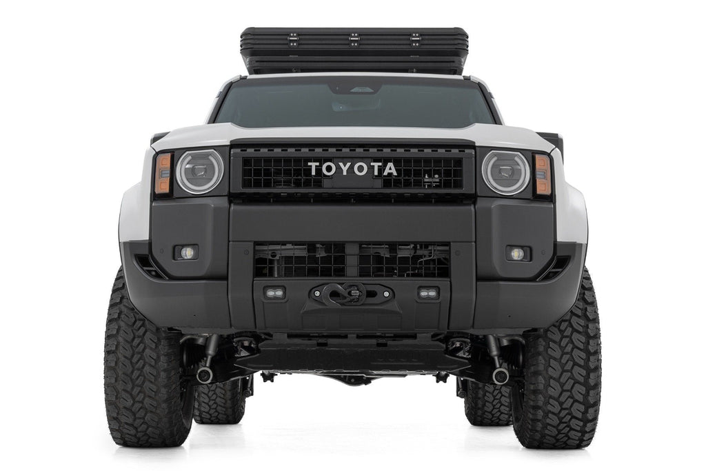 Rough Country FXS Hidden Winch Mount White SAE PRO1200S Toyota Land Cruiser (24-26)
