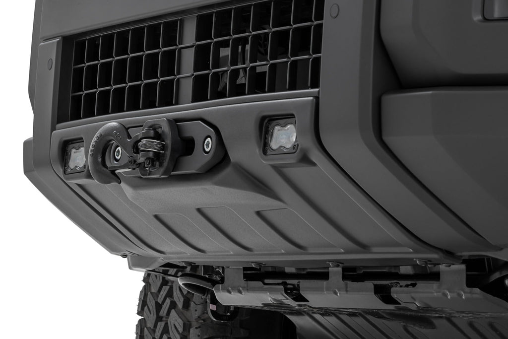 Rough Country FXS Hidden Winch Mount White SAE Fog Toyota Land Cruiser 4WD (24-26)