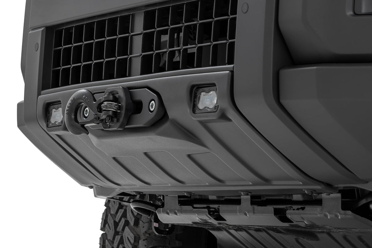 Rough Country FXS Hidden Winch Mount White SAE PRO1200S Toyota Land Cruiser (24-26)