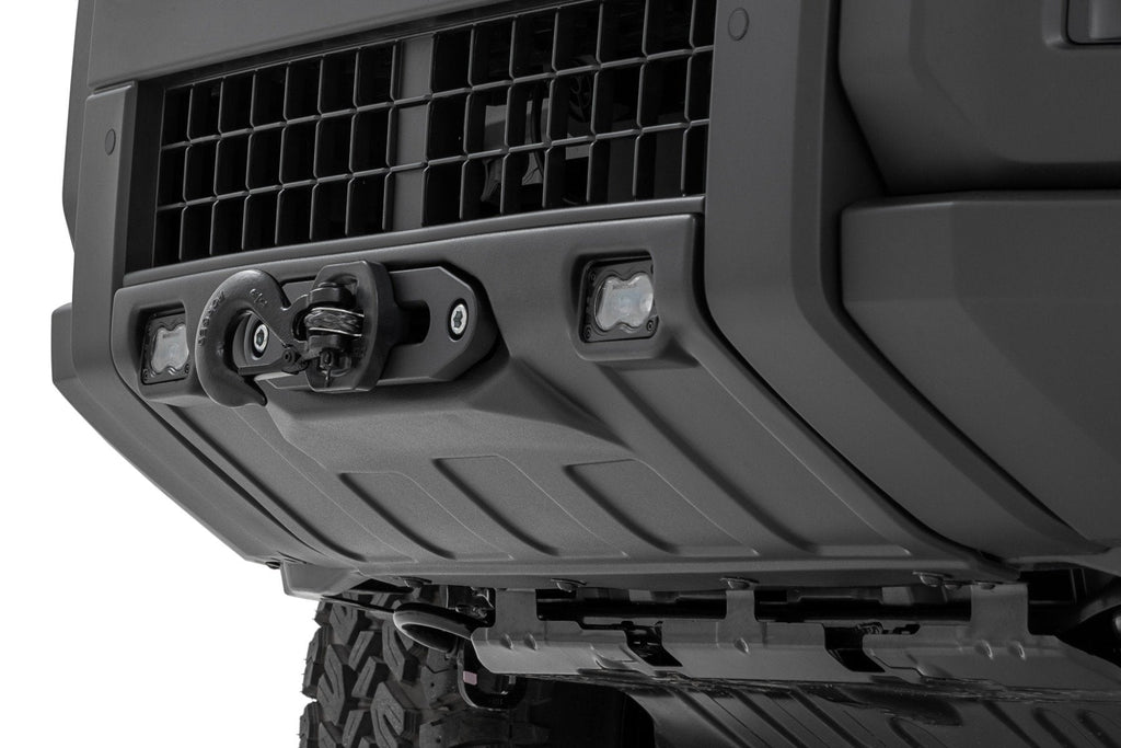 Rough Country FXS Hidden Winch Mount White SAE PRO9500S Toyota Land Cruiser (24-26)