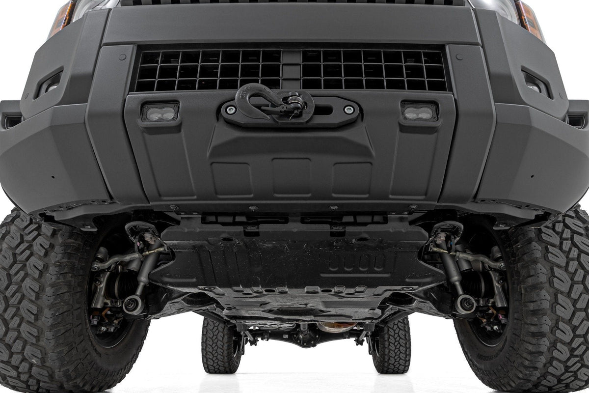 Rough Country FXS Hidden Winch Mount White SAE PRO1200S Toyota Land Cruiser (24-26)