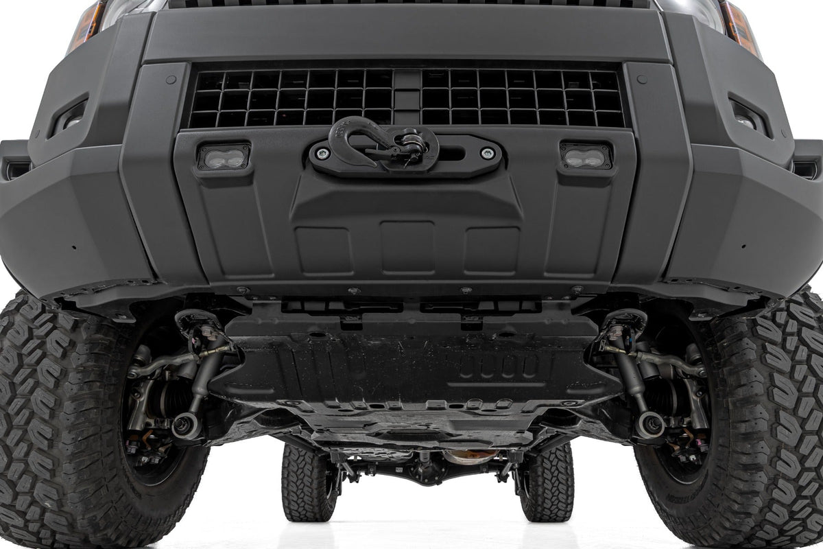Rough Country FXS Hidden Winch Mount White SAE PRO9500S Toyota Land Cruiser (24-26)