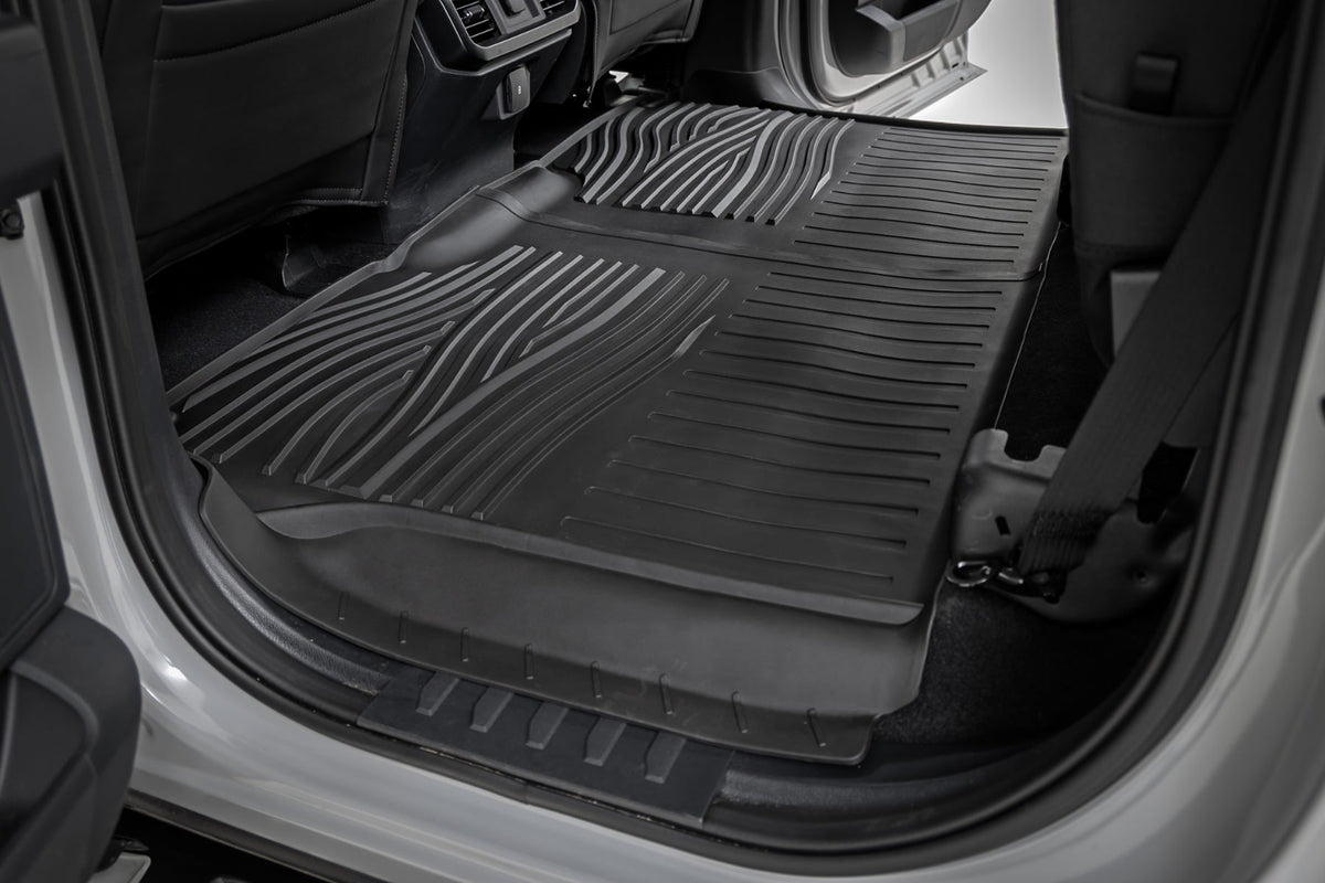Rough Country Flex-Fit Floor Mats FR RR Ford F-150 (15-26) F-150 Lightning (22-26) Raptor (17-26)