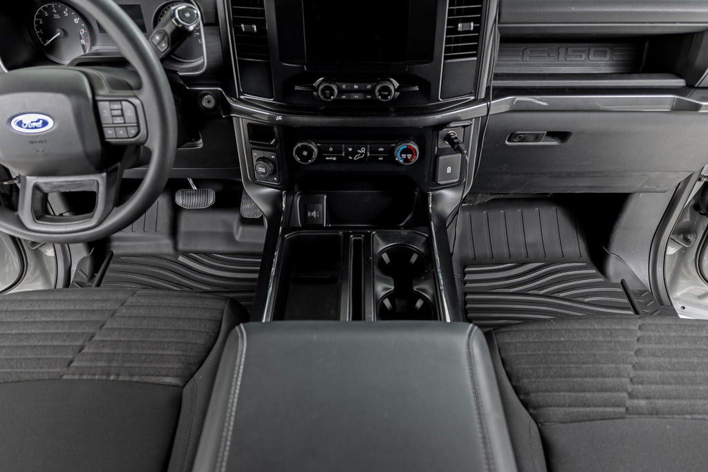 Rough Country Flex-Fit Floor Mats FR RR Ford F-150 (15-26) F-150 Lightning (22-26) Raptor (17-26)