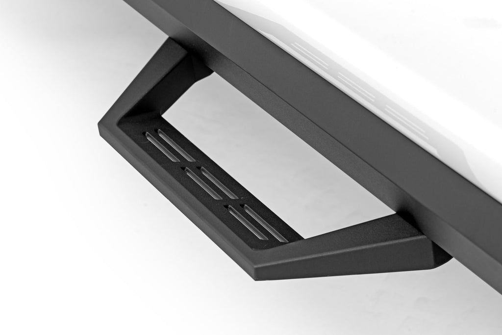 Rough Country SRL2 Adj Aluminum Step Crew Cab Ford F-150 Lightning F-250 F-350 Raptor (15-26)