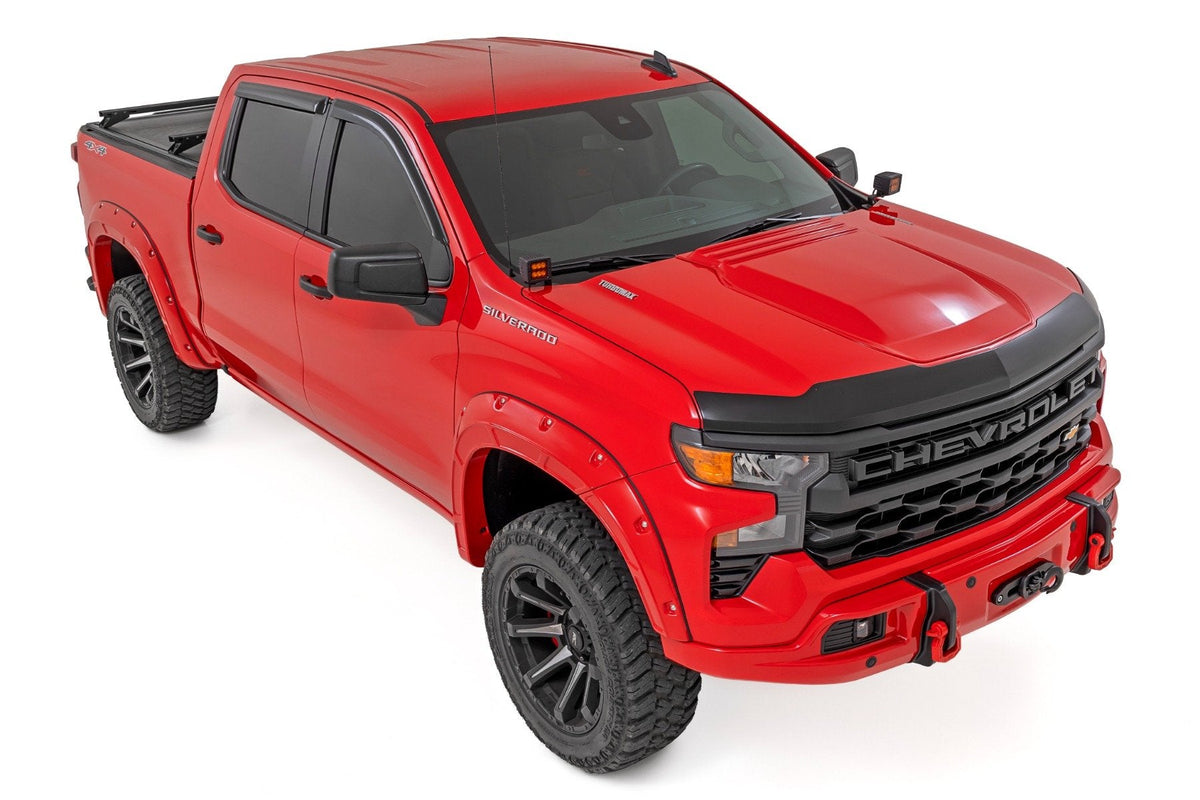 Rough Country Hood Protector Gloss Black Chevy Silverado 1500 2WD 4WD 2019-2026