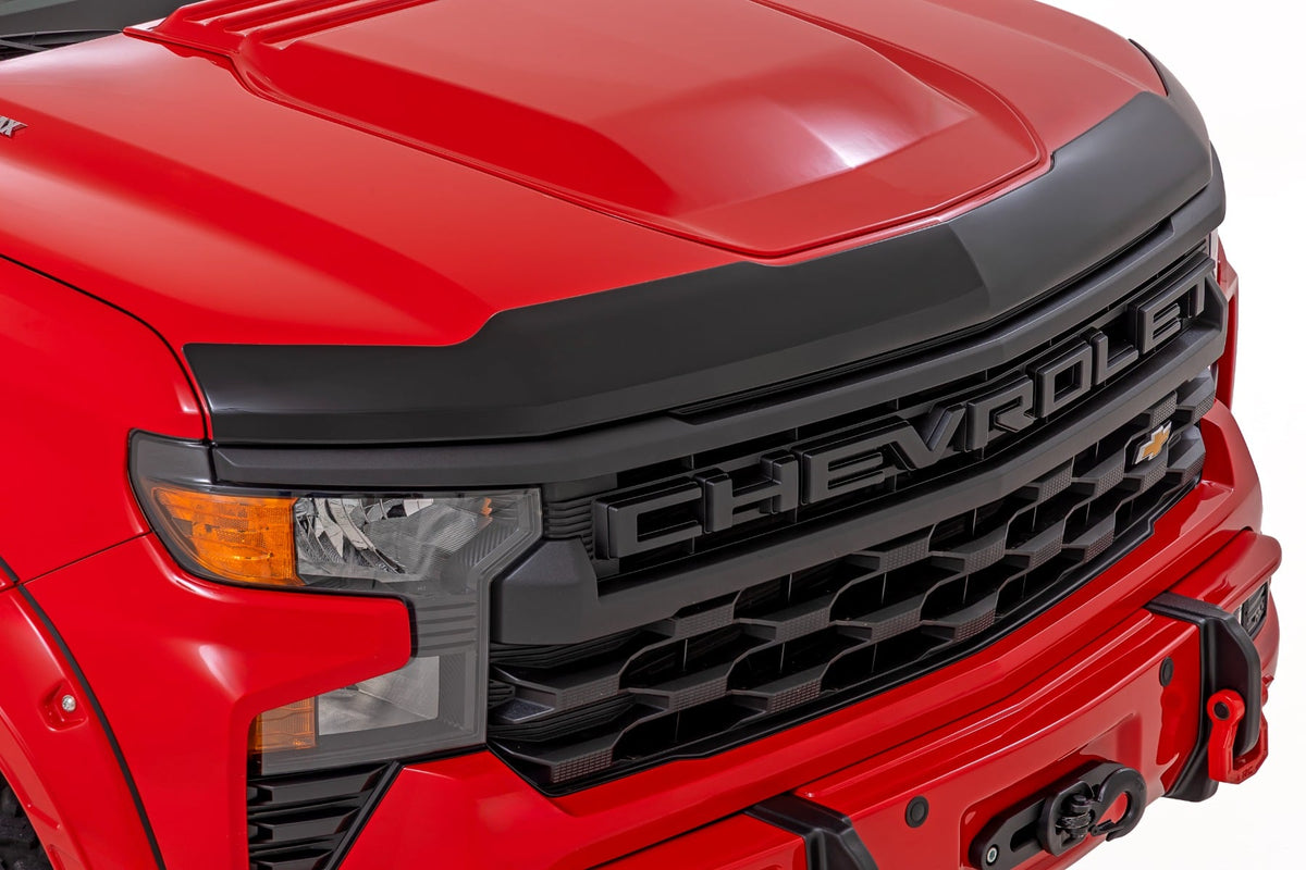 Rough Country Hood Protector Gloss Black Chevy Silverado 1500 2WD 4WD 2019-2026