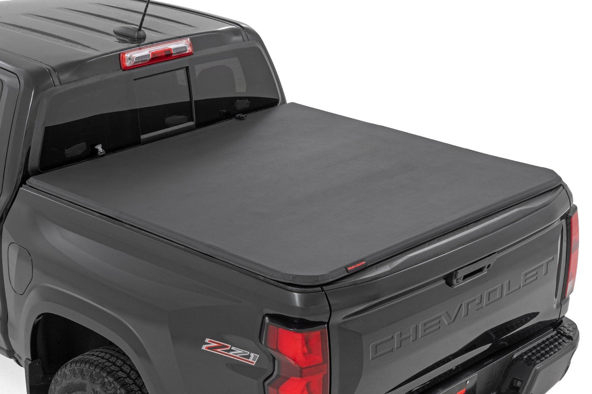 Rough Country Soft Tri-Fold Bed Cover 5 Bed Chevy GMC Canyon Colorado 2WD 4WD (23-26)