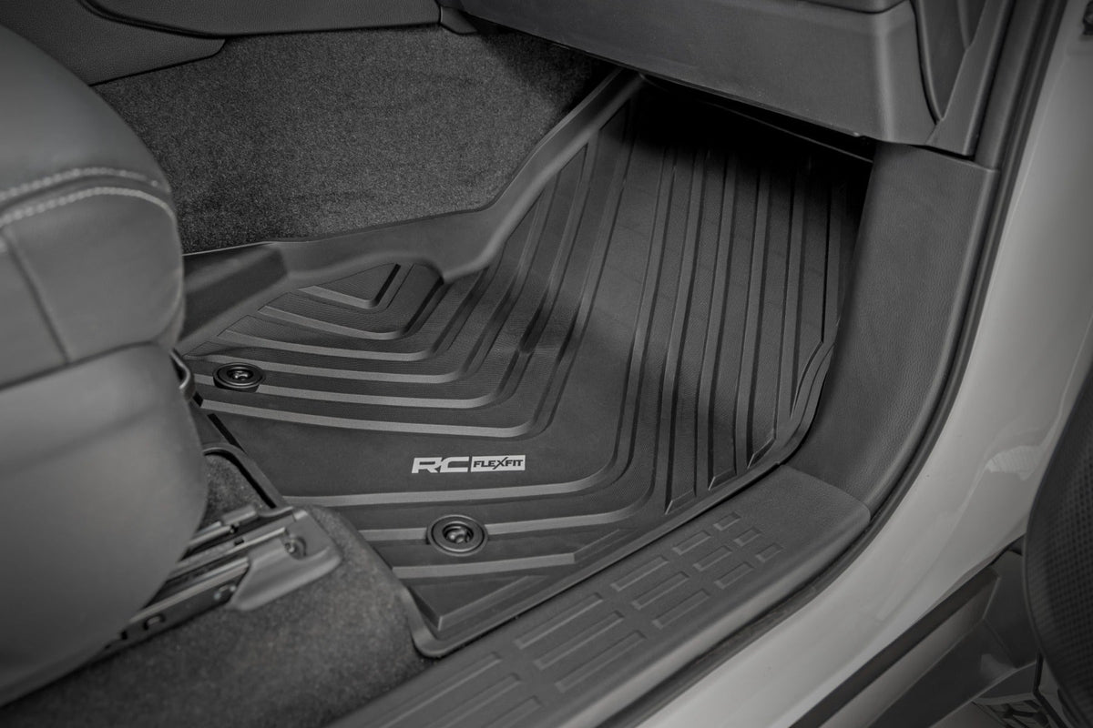 Rough Country Flex-Fit Floor Mats FR RR Toyota Land Cruiser 4WD (2024-2026)