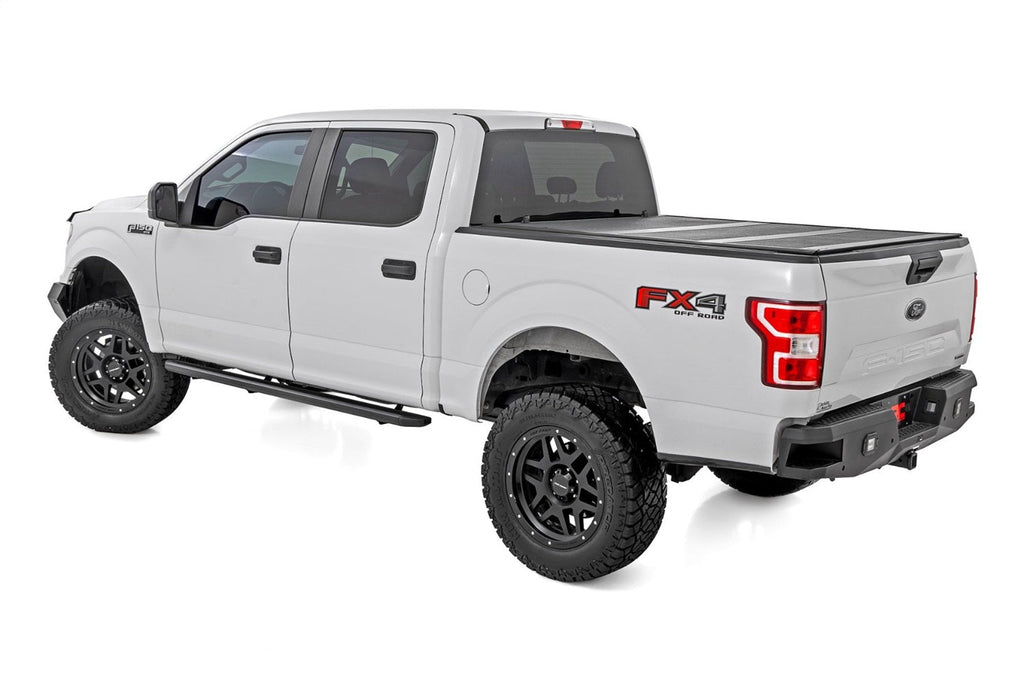 Rough Country Multi-Color LED Running Boards Crew Cab Ford F-150 Lightning F-250 F-350 Raptor (15-26)