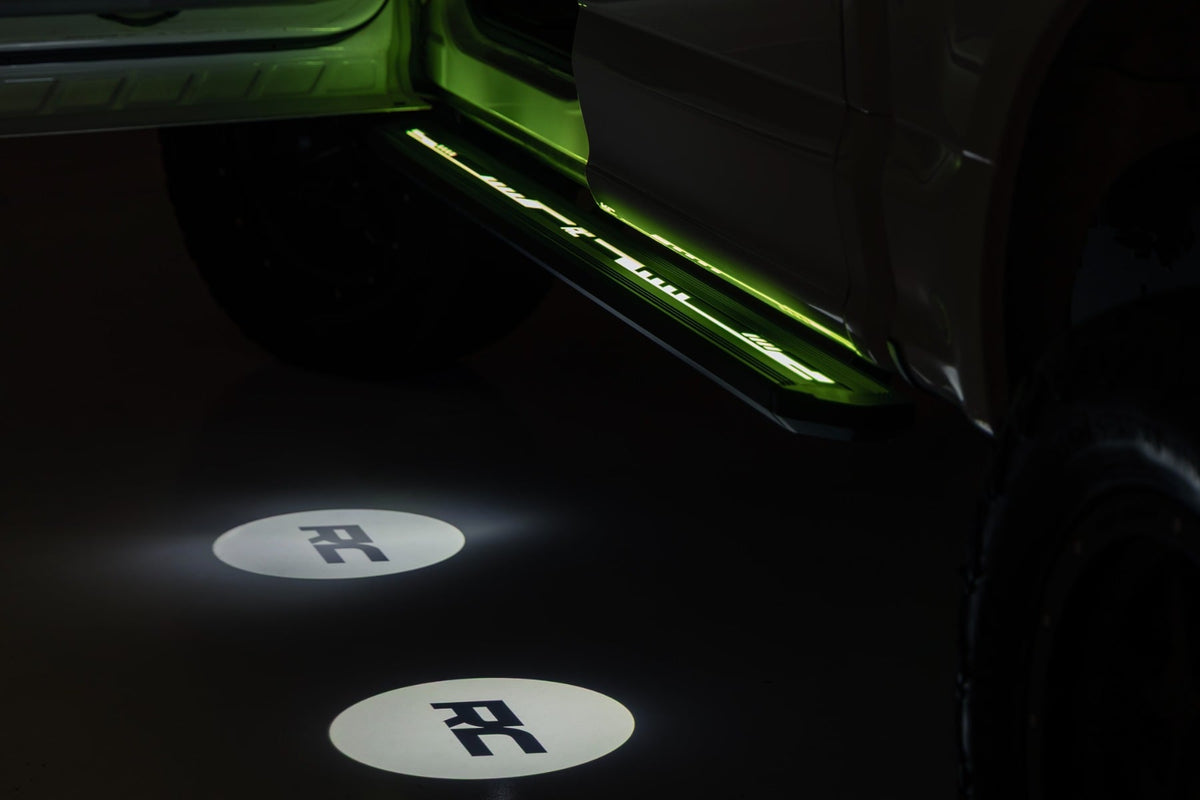 Rough Country Multi-Color LED Running Boards Crew Cab Ford F-150 Lightning F-250 F-350 Raptor (15-26)
