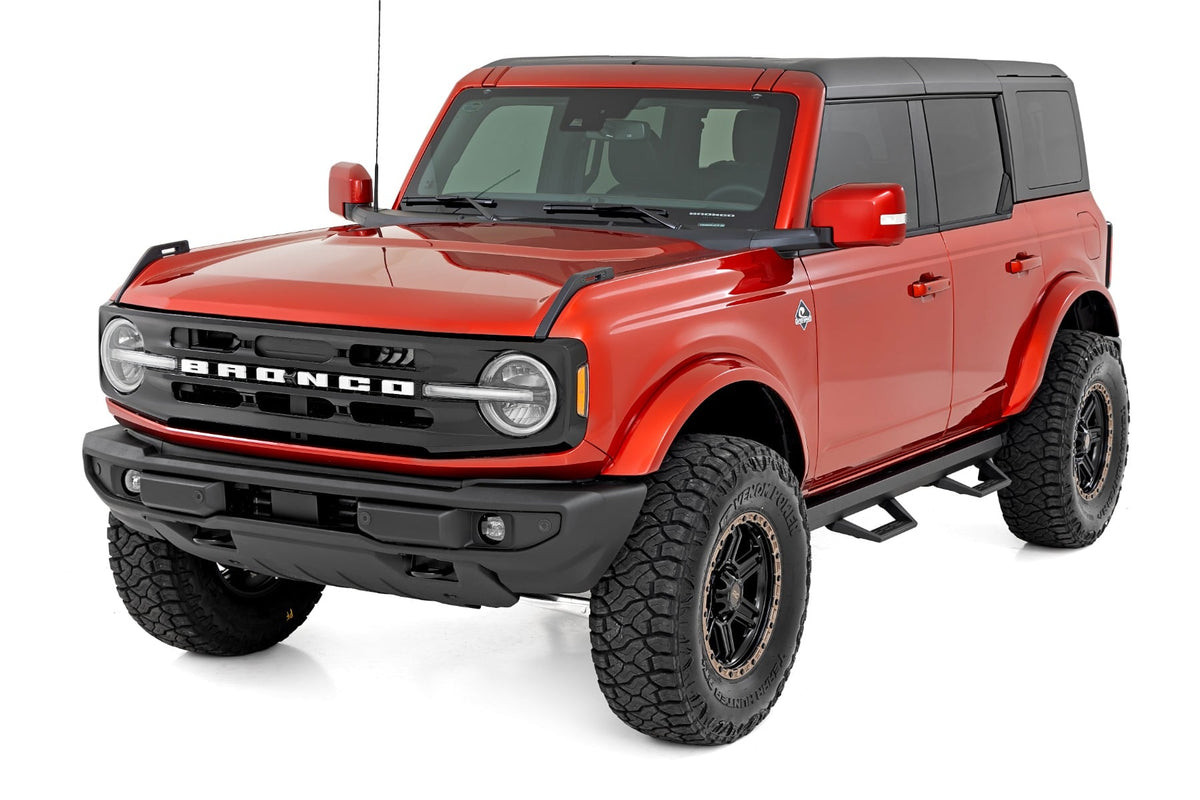 Rough Country SRL2 Adjustable Aluminum Step 4-Door Ford Bronco 4WD 2021-2026