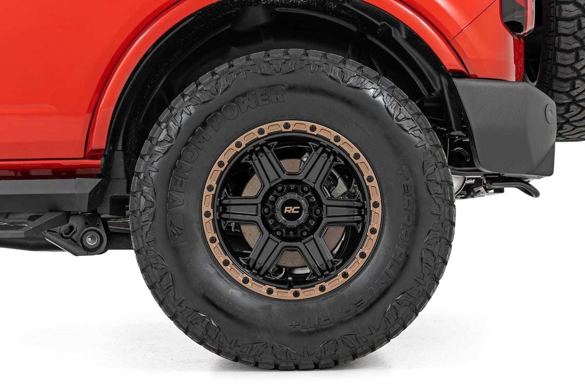 Rough Country SRL2 Adjustable Aluminum Step 4-Door Ford Bronco 4WD 2021-2026