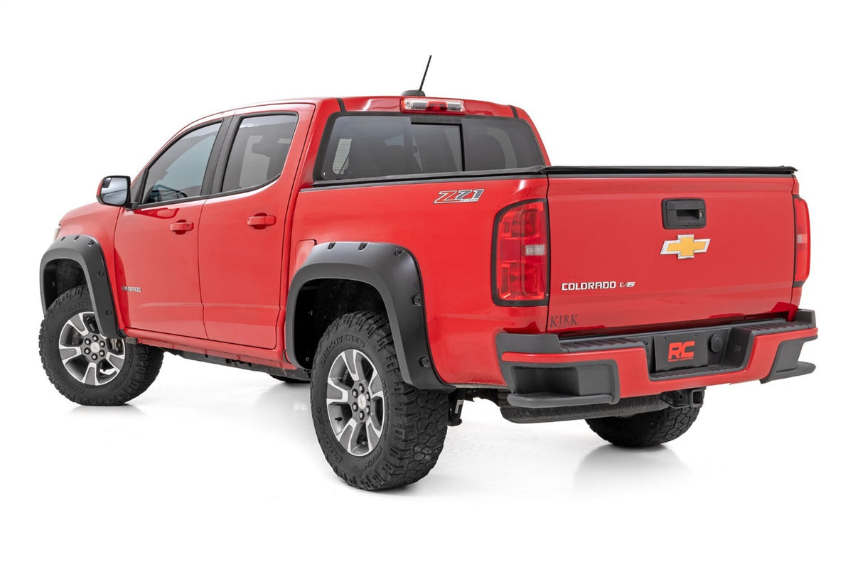 Rough Country Pocket Fender Flares GAZ Summit White Chevy Colorado 2WD 4WD (2015-2022)