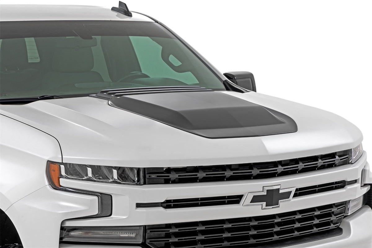 Rough Country Hood Scoop GXG Tungsten Chevy Silverado 1500 2WD 4WD (2019-2026)