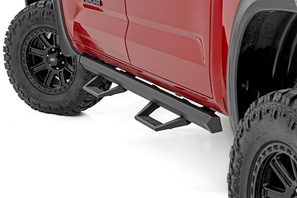 Rough Country SRL2 Adj Aluminum Steps CrewMax Toyota Tundra 2WD 4WD (2022-2026)
