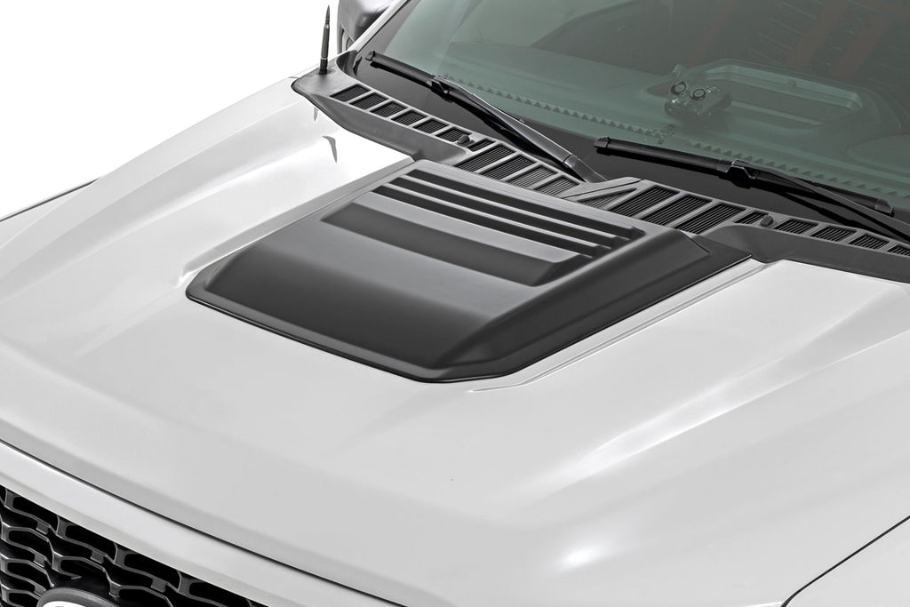 Rough Country Hood Scoop M7 Carbonized Gray Ford F-150 2WD 4WD (2021-2026)