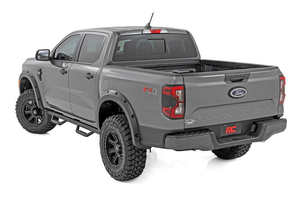 Rough Country Pocket Fender Flares JS Iconic Silver Ford Ranger 2WD 4WD (2024-2026)