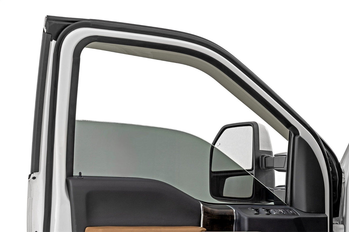 Rough Country Side Window Deflectors Tape On Rain Guard Ford F-150 Lightning F-250 F-350 Raptor (15-26)