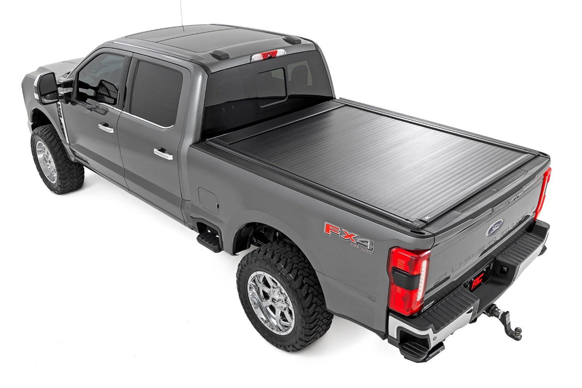 Rough Country Powered Retractable Bed Cover 6 10 Bed Ford F-250 F-350 Super Duty (17-26)