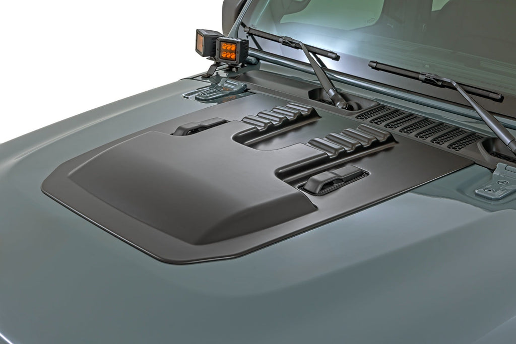 Rough Country Hood Scoop PBM Ocean Blue Jeep Gladiator JT Wrangler JL 4WD (2018-2026)