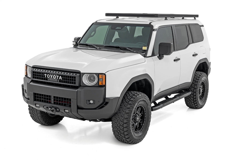 Rough Country Oval Nerf Steps Black Toyota Land Cruiser 4WD (2024-2026)