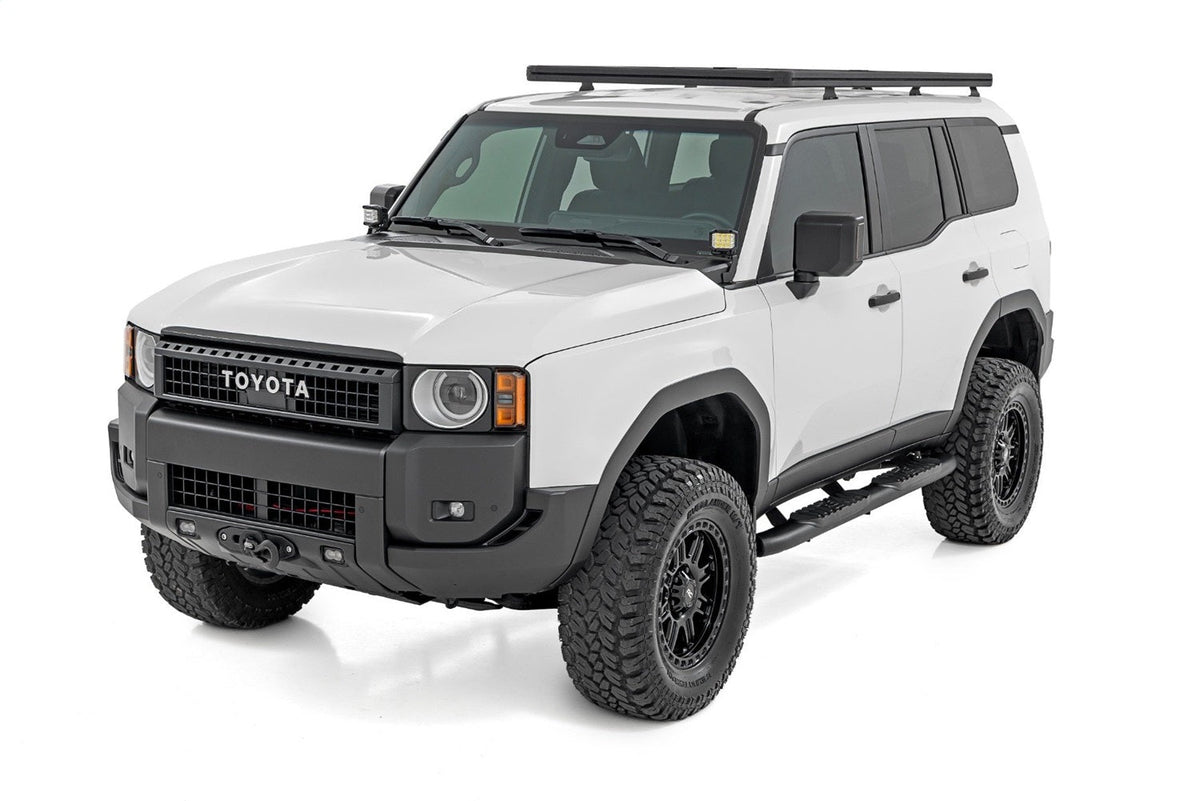 Rough Country Oval Nerf Steps Black Toyota Land Cruiser 4WD (2024-2026)