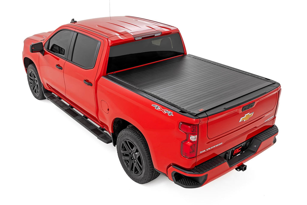 Rough Country Hard Roll Up Bed Cover 5 10 Bed Chevy GMC Sierra 1500 (19-26) Silverado 1500 (19-26)