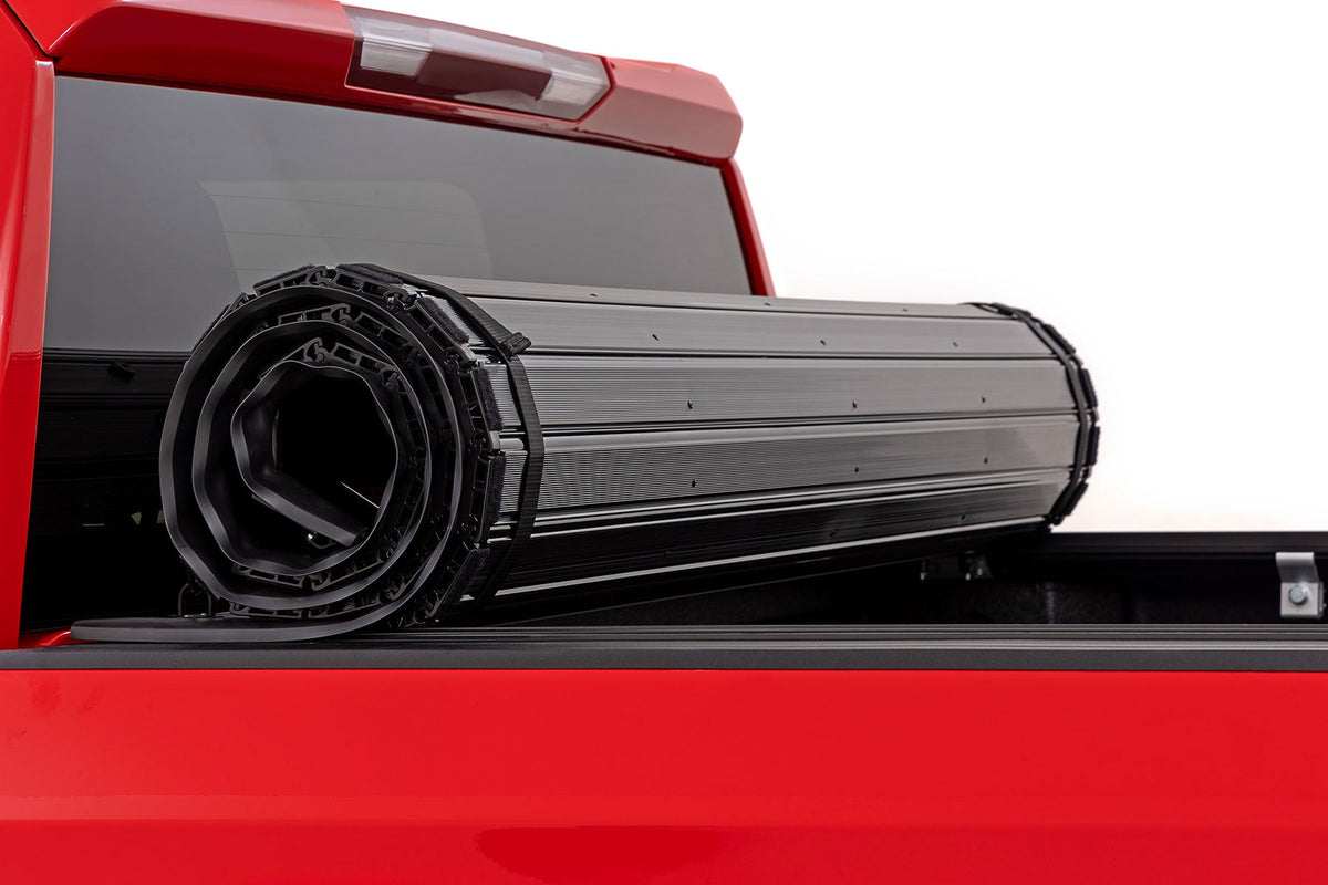 Rough Country Hard Roll Up Bed Cover 5 10 Bed Chevy GMC Sierra 1500 (19-26) Silverado 1500 (19-26)