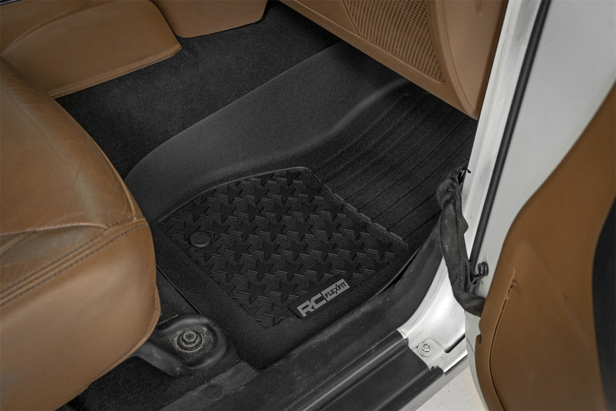 Rough Country Floor Mats FR 4 Door Jeep Wrangler Unlimited 4WD (2014-2018)