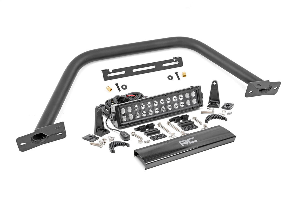 Rough Country Safari Bar 12 LED Light Bar Black Dual Row OE Modular Steel Ford Bronco (21-26)