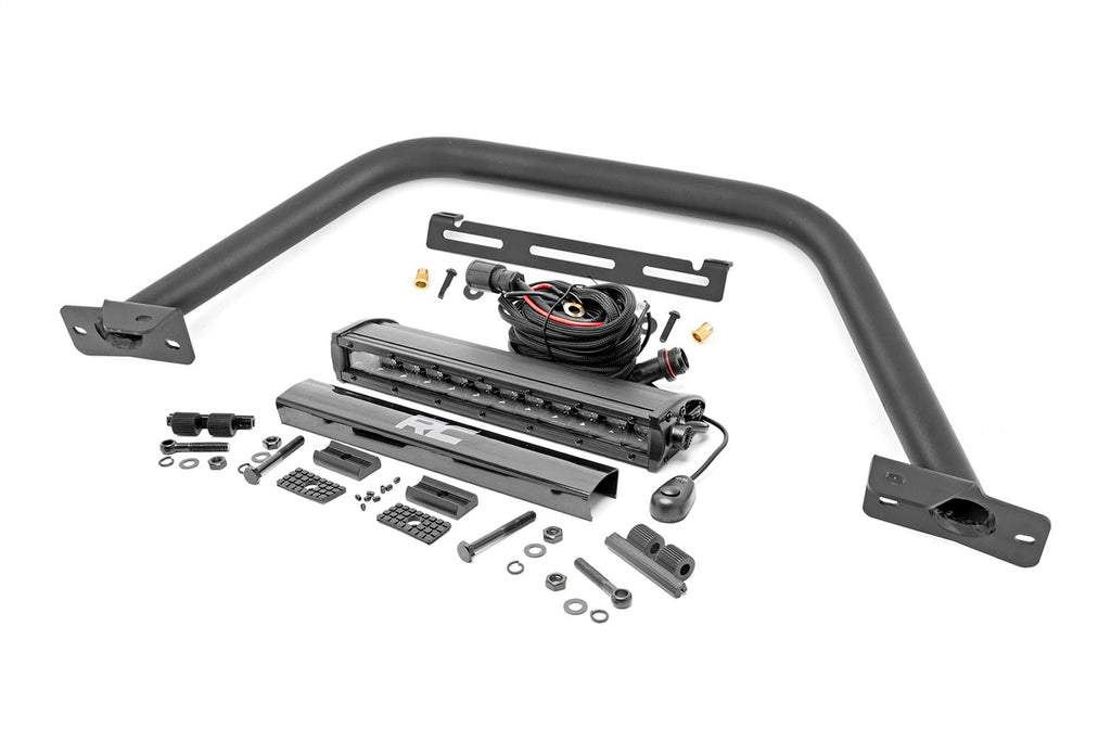 Rough Country Safari Bar 12 LED Light Bar Black Single Row OE Modular Steel Ford Bronco (21-26)