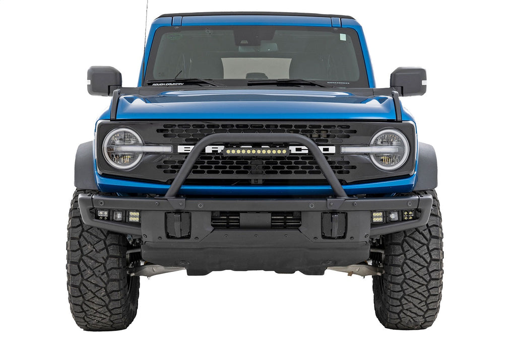 Rough Country Safari Bar 12 LED Light Bar Black Single Row OE Modular Steel Ford Bronco (21-26)