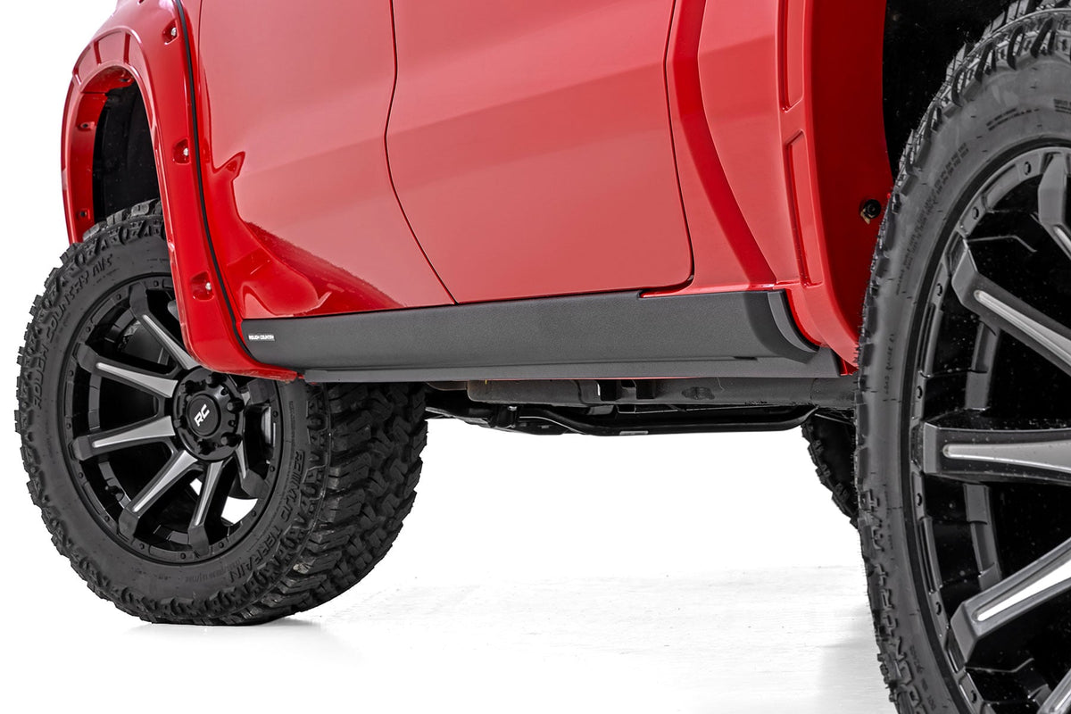 Rough Country Trail Cladding Rocker Sill Plates Chevy Silverado 1500 2WD 4WD (19-26)