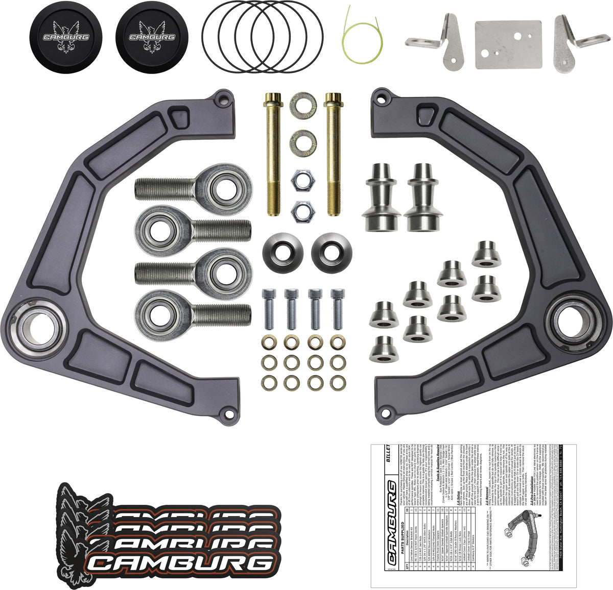 Camburg Ford F-150 Raptor 17-26 KINETIK Performance Billet Uniball Upper Arms (GRAY)