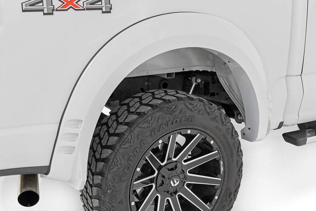 Rough Country SF1 Fender Flares JS Iconic Silver Ford F-150 2WD 4WD (2021-2026)