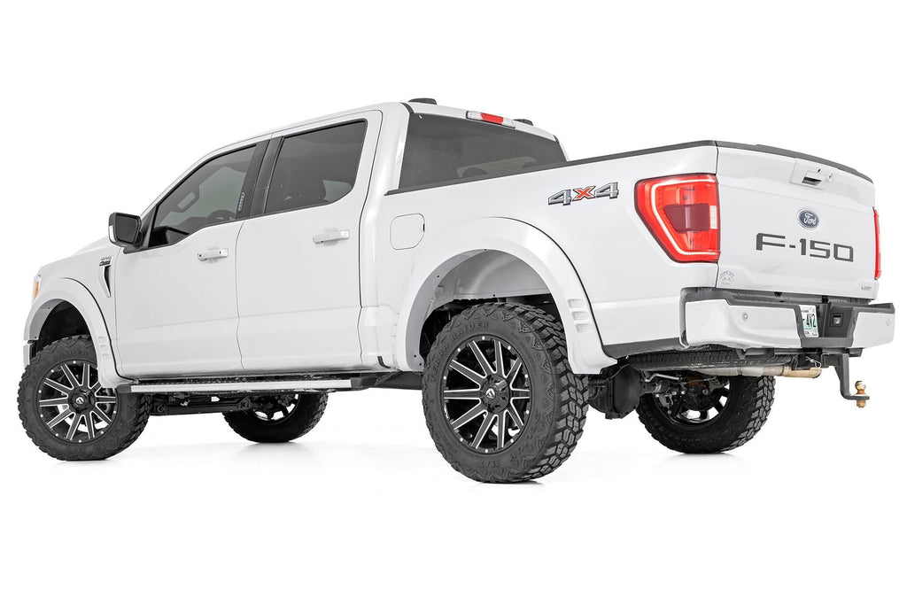 Rough Country SF1 Fender Flares JS Iconic Silver Ford F-150 2WD 4WD (2021-2026)