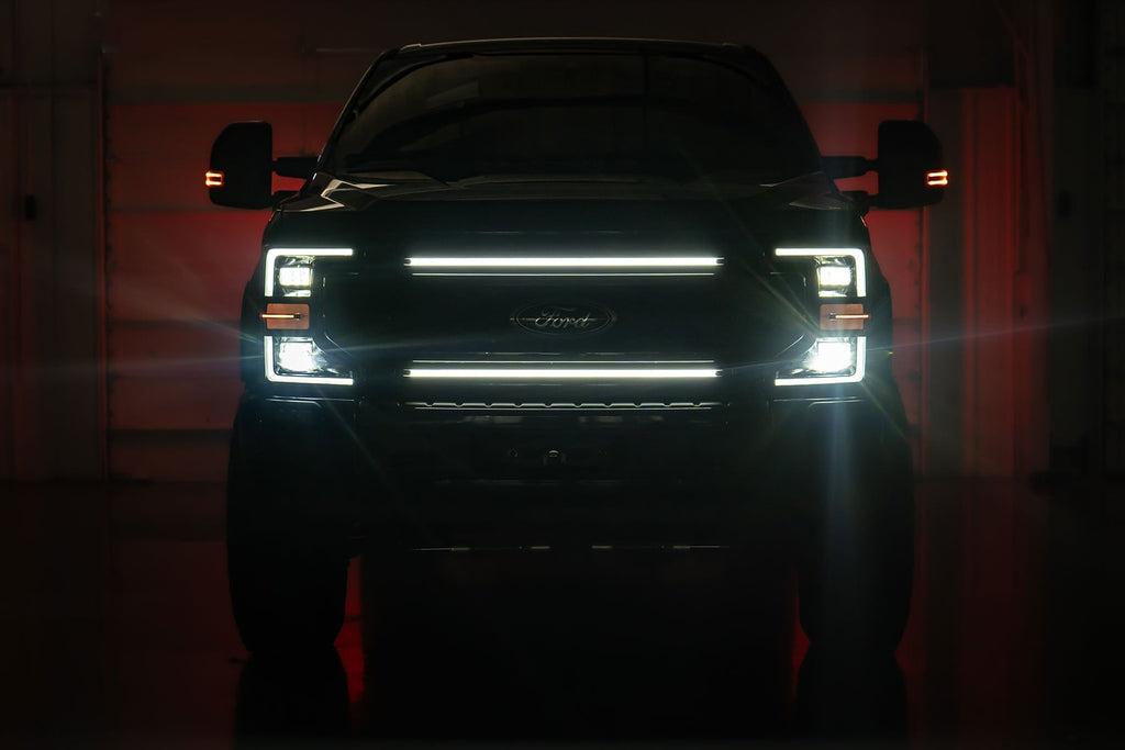 Rough Country LED Light Kit Grille Mount 30 Inch DRL Ford F-250 F-350 Super Duty (17-22)