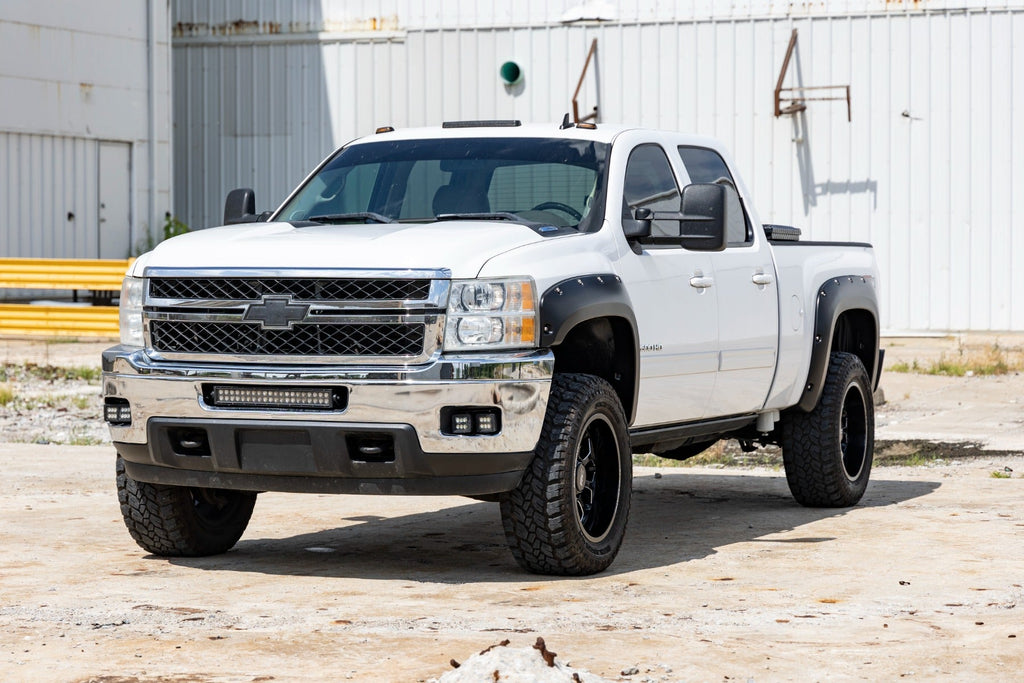 Rough Country Pocket Fender Flares 6 7 8 Bed GCN Victory Red Chevy Silverado 1500 2500HD 3500HD (07-14)